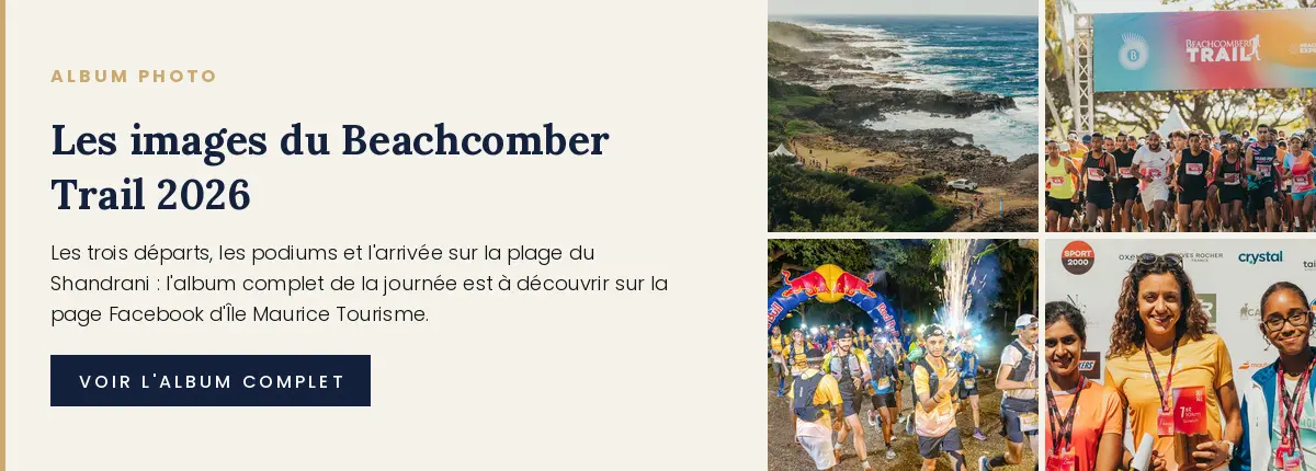 Album photo complet du Beachcomber Trail 2026 sur la page Facebook d'&Icirc;le Maurice Tourisme